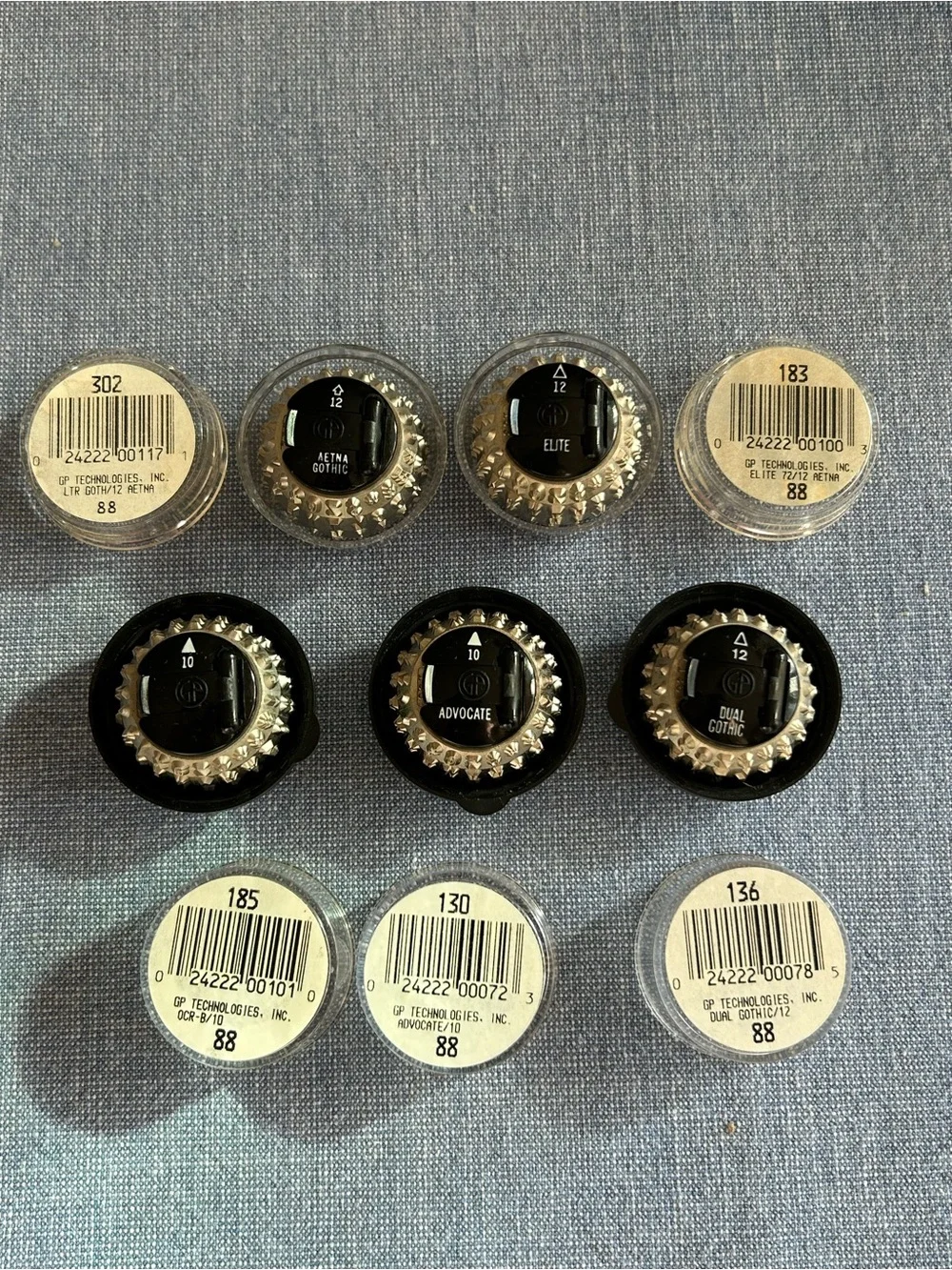 New Set of 5 Selectric II Typewriter Balls Perfect and Low Price Exact as Shown